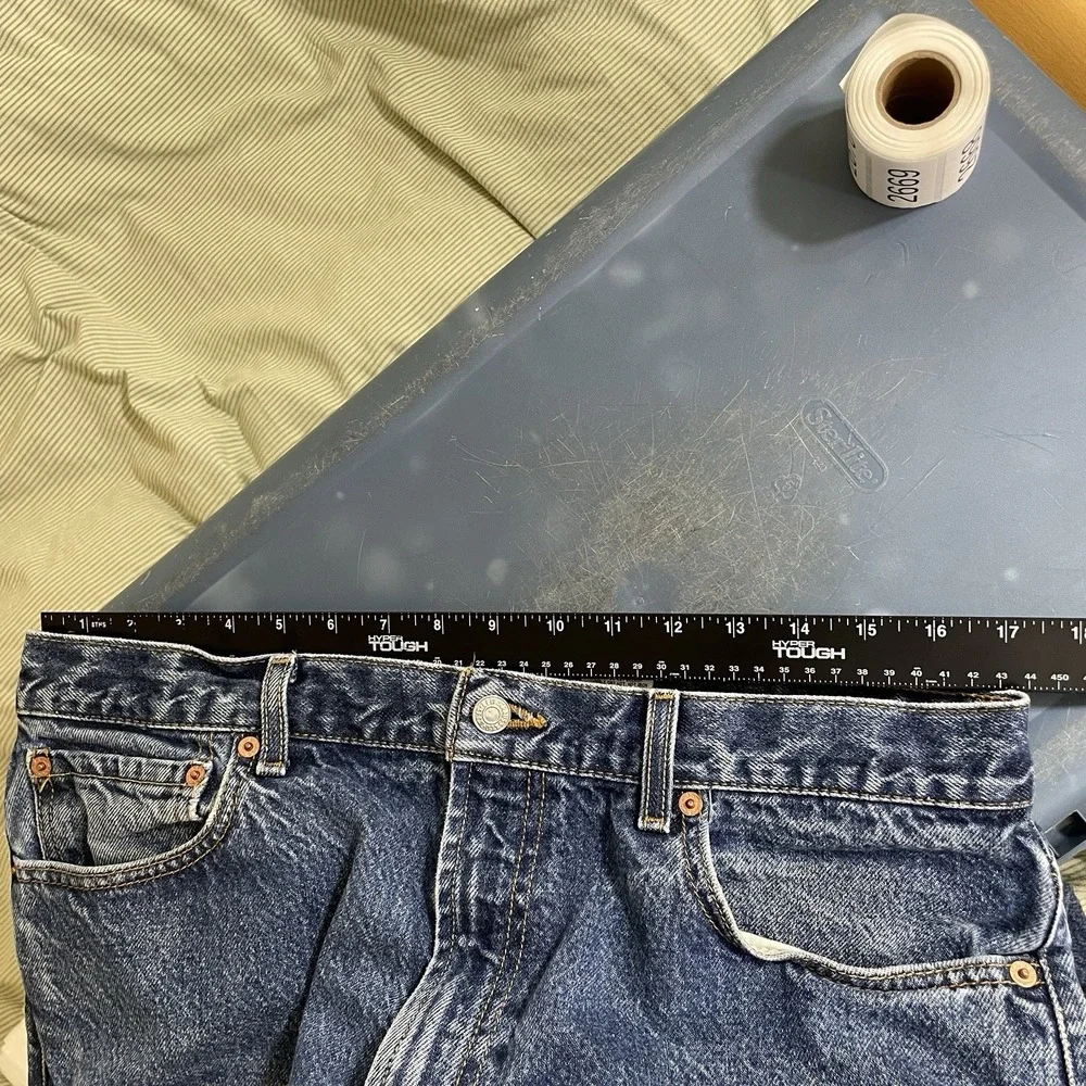 Vtg Levis 505 Jeans Mens 36x32 (fit 34x31) Y2K 2000s Whisker Fade Dark Wash